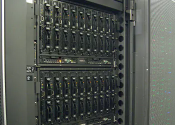 picture of a server blade rack